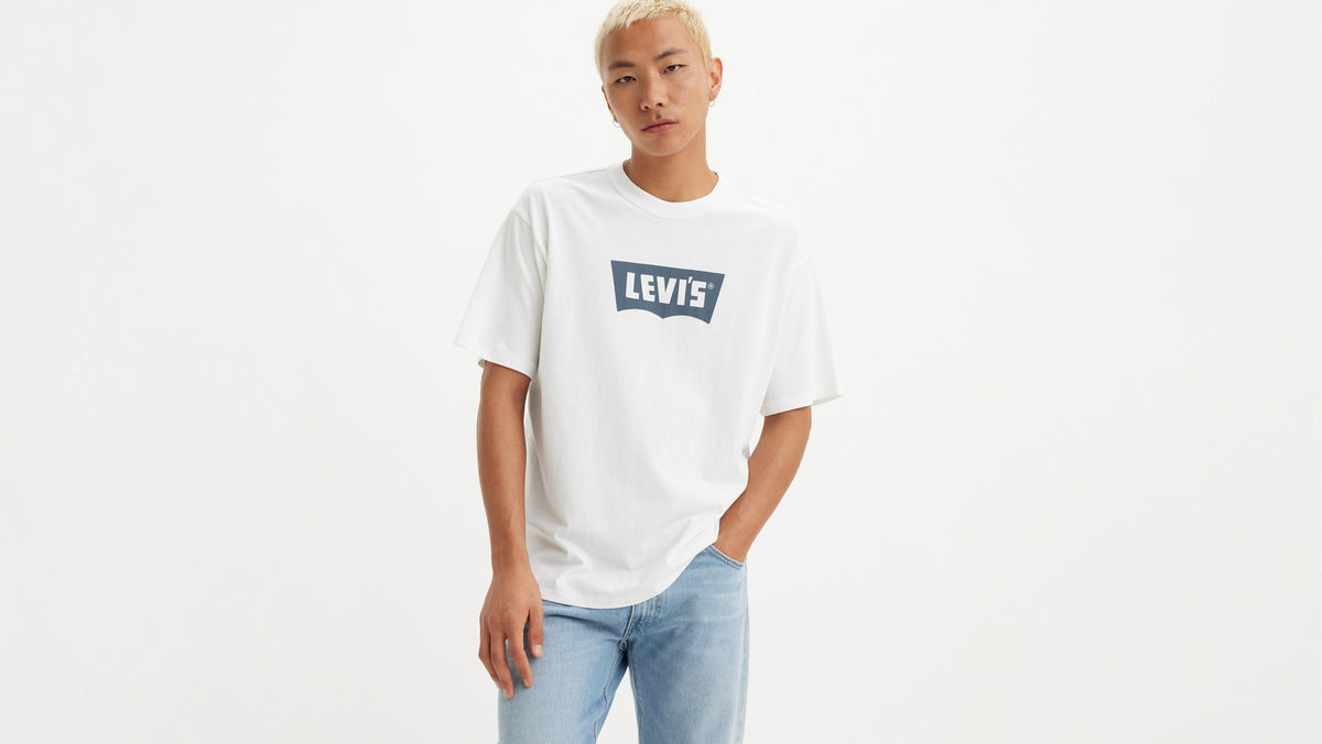Levi's Vintage BW Graphic Tee White - φορεμένο