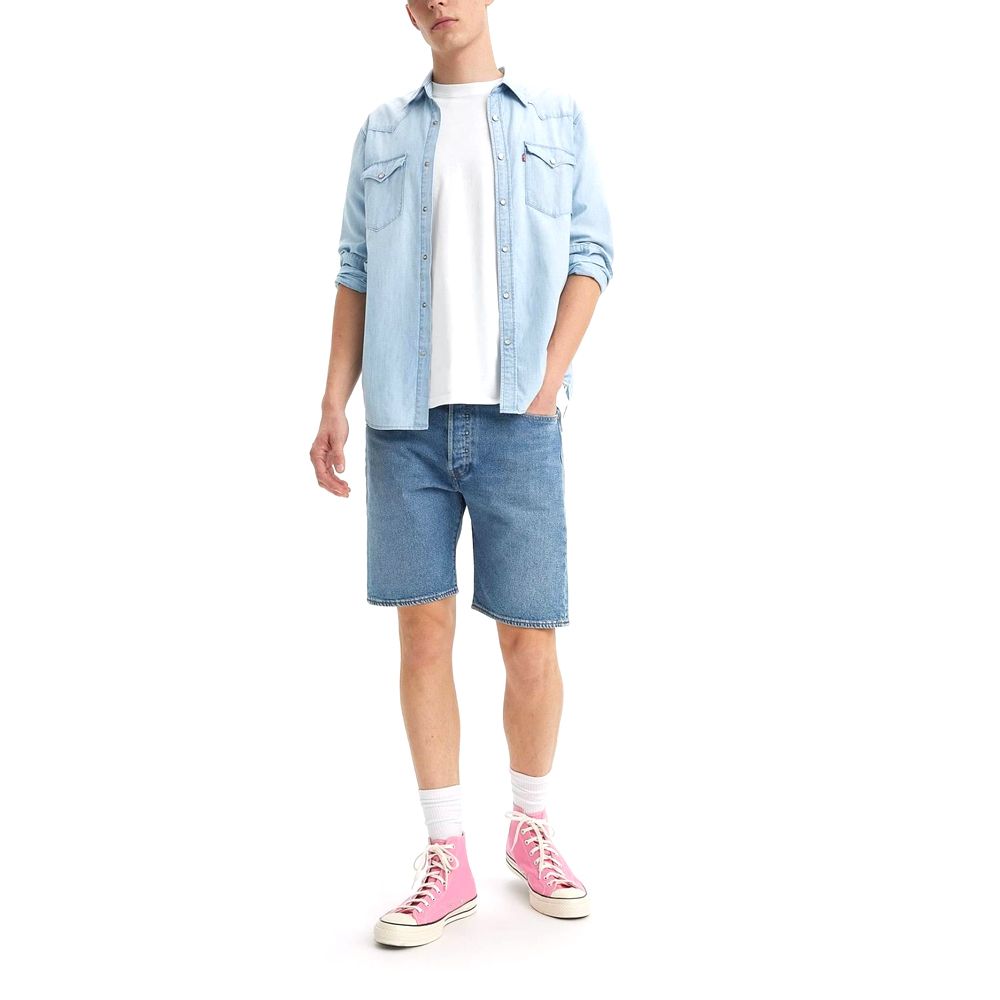 501 HEMMED STRETCH FIT L.9 DENIM SHORTS MEN LEVI'S