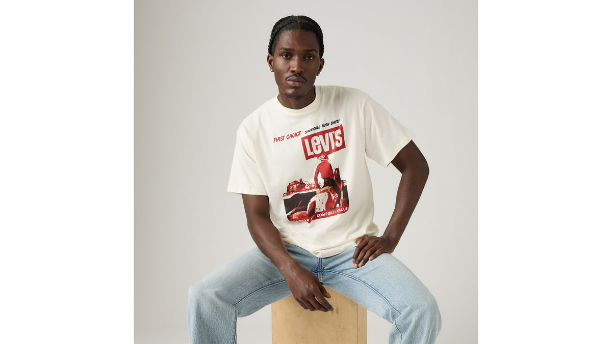 Levi's Vintage Fit Graphic Tee Neutrals - φορεμένο