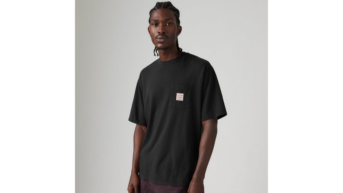 Levi's SS Workwear Tee Meteorite - φορεμένο
