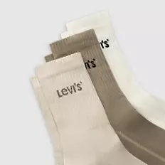 Levi's Uni Regular Cut Orange Tab Socks Beige Combo