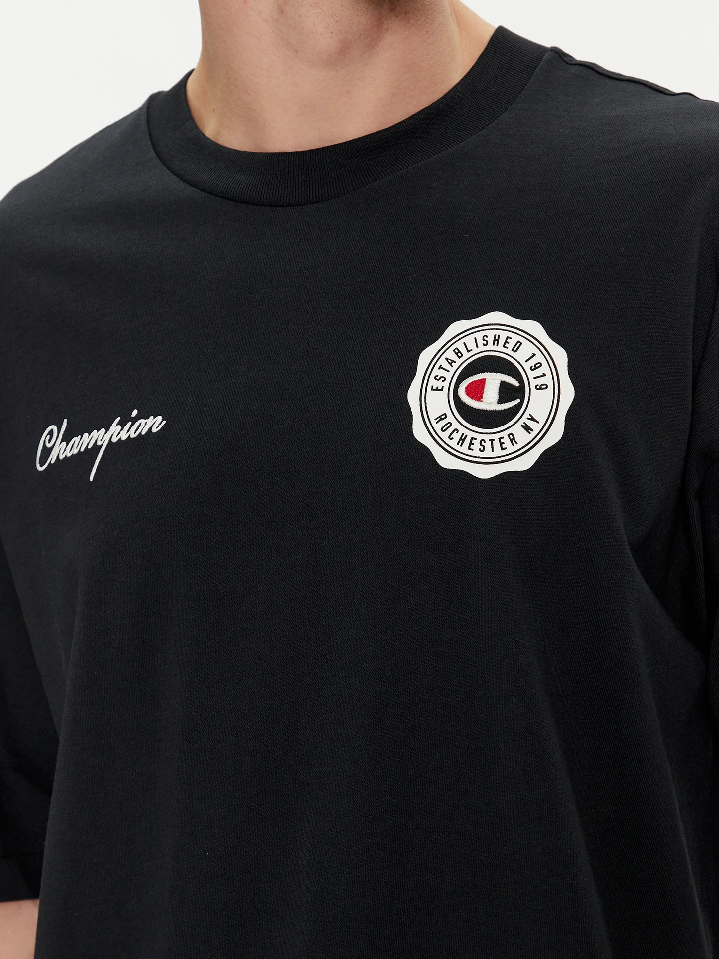T-Shirt 219855 Μαύρο Custom Fit