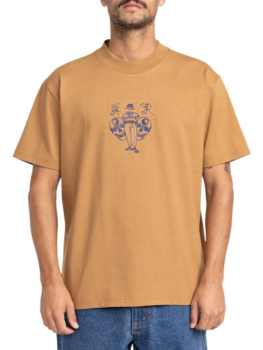RVCA Ανδρικό T-shirt Κοντομάνικο Cam Brown