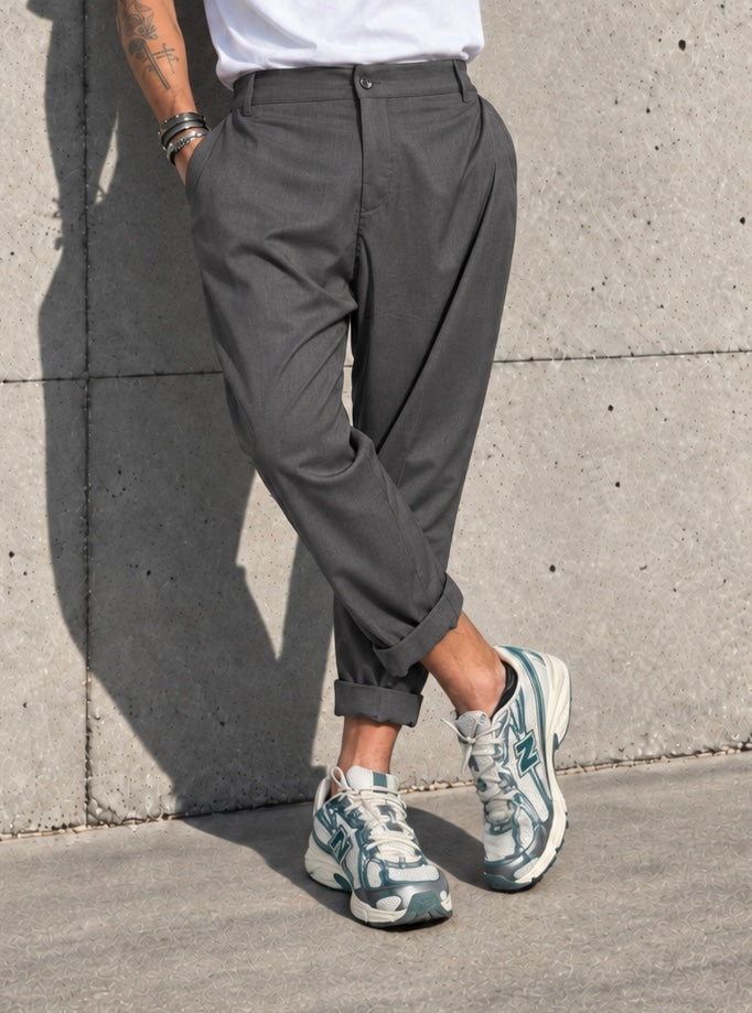 JUST WEST Vienna Relaxed Fit Pants - Grey