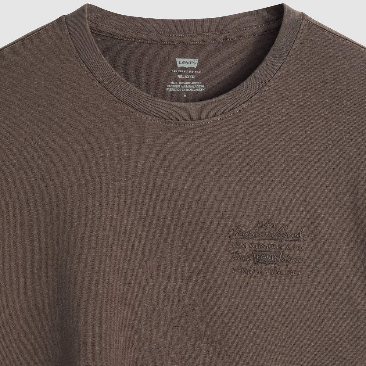 Levi's SS Relaxed Fit Tee American Legend 6 Maitake - flat lay λεπτομέρεια