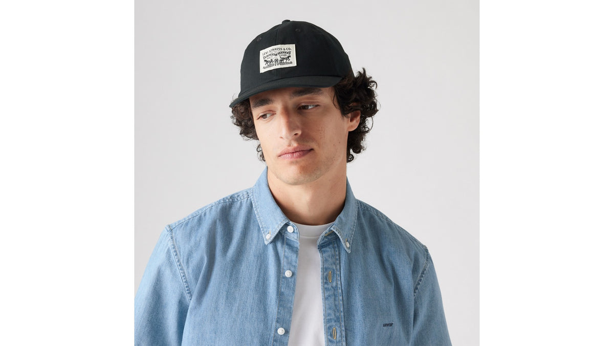 Levi's Relaxed Dad Heritage Cap Caviar - φορεμένο