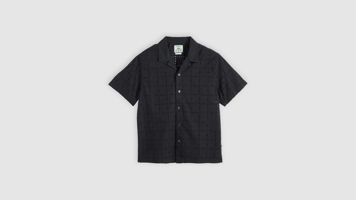 Levi's Sunset No Pocket Camp Shirt Jet Black - μπροστά