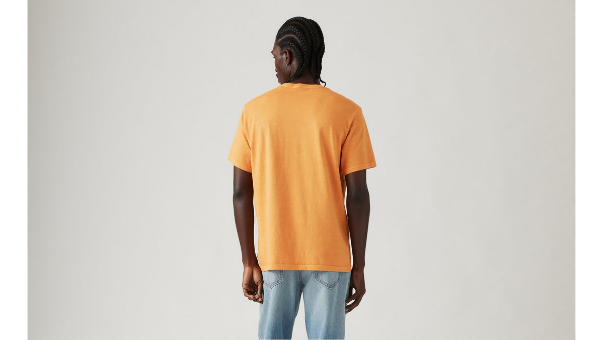 Levi's SS Relaxed Fit Tee Serif Logo Gold - πίσω