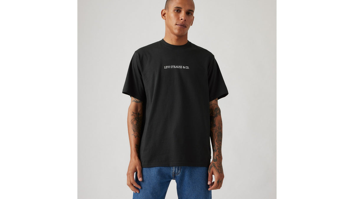 Levi's SS Relaxed Fit Tee Archival Rodeo Map - φορεμένο
