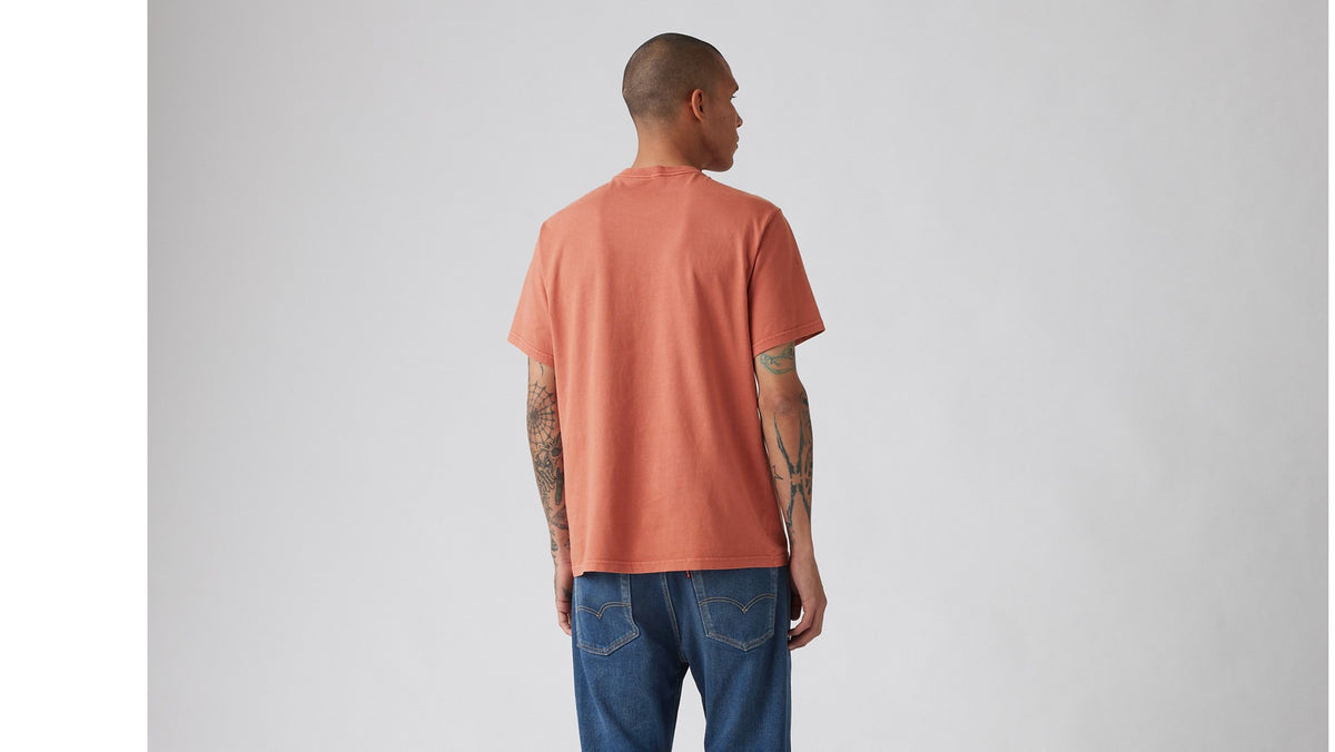 Levi's SS Relaxed Fit Tee Serif Logo Red - πίσω