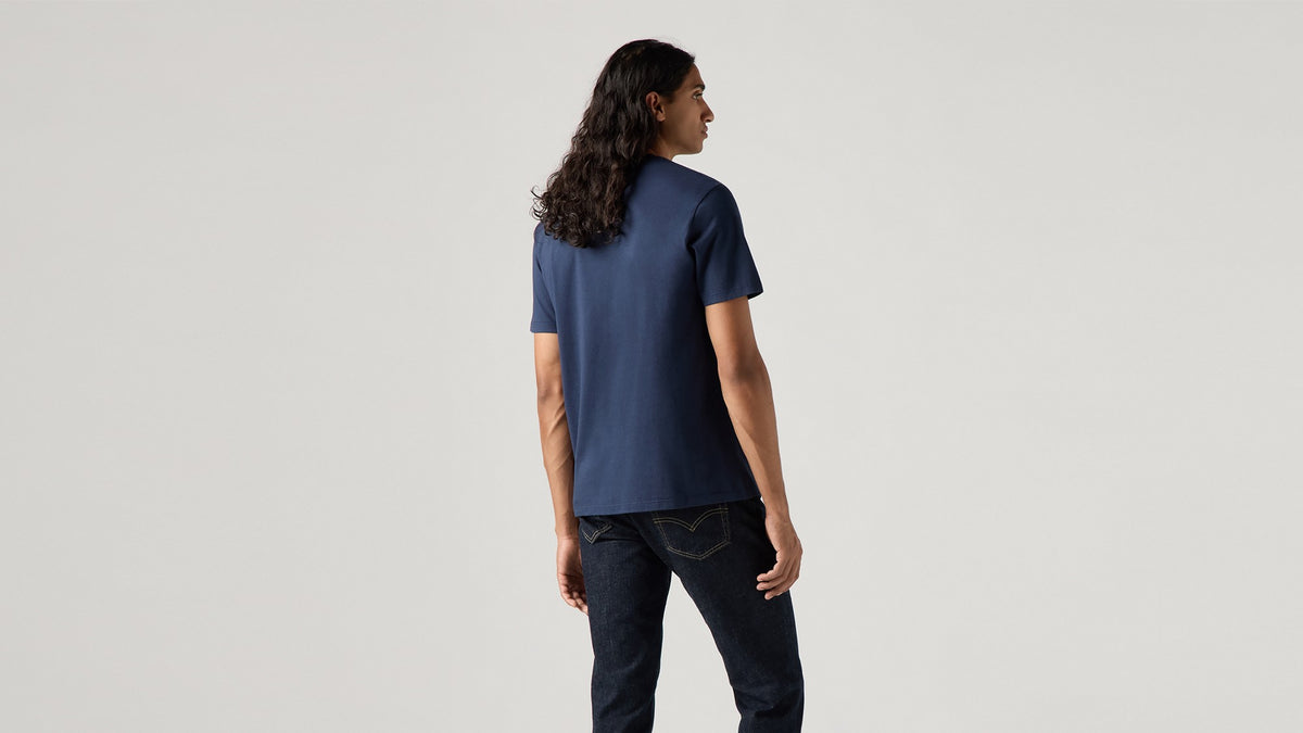 Levi's Graphic Crewneck Tee Blue - πίσω