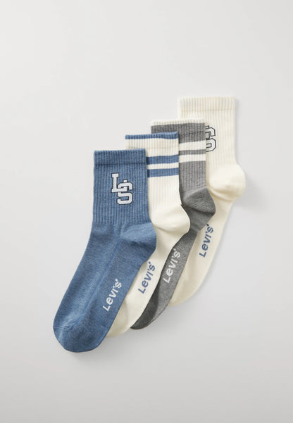 GIFTBOX SHORT CUT PLANT BASED DYE 4 PACK - Socks - white blue combo