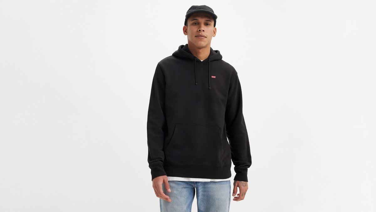 Levi's The Original Housemark Hoodie Black - φορεμένο
