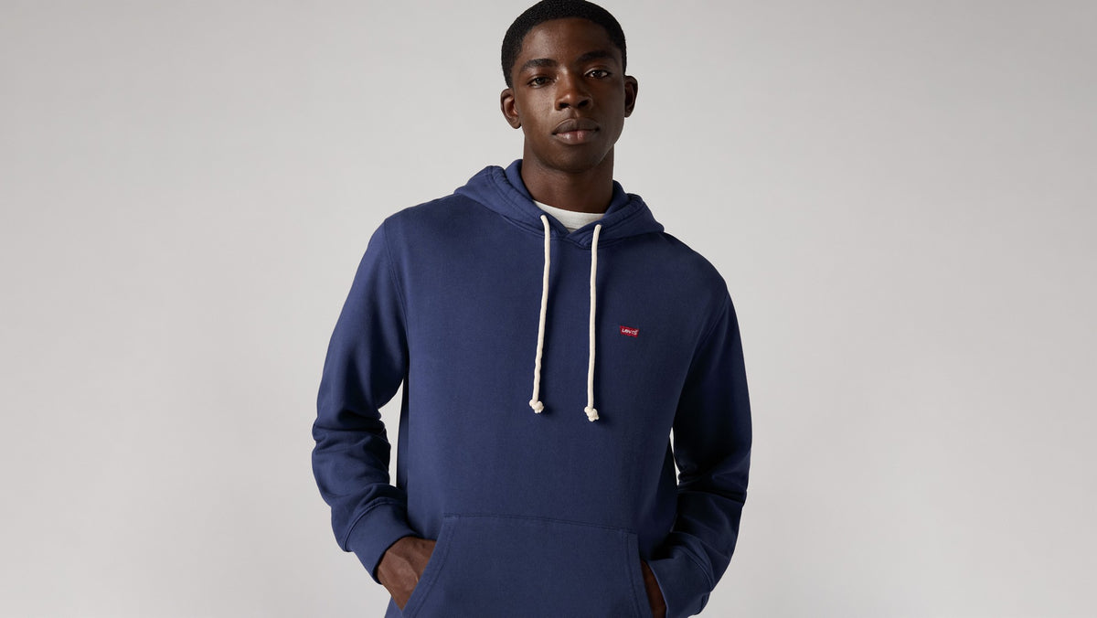 Levi's The Original Housemark Hoodie Blue - λεπτομέρεια