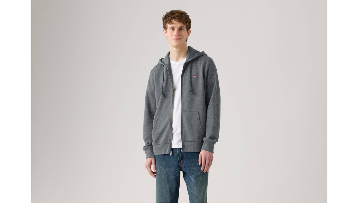 ORIGINAL HOUSEMARK ZIP UP HOODIE - Grey - Front