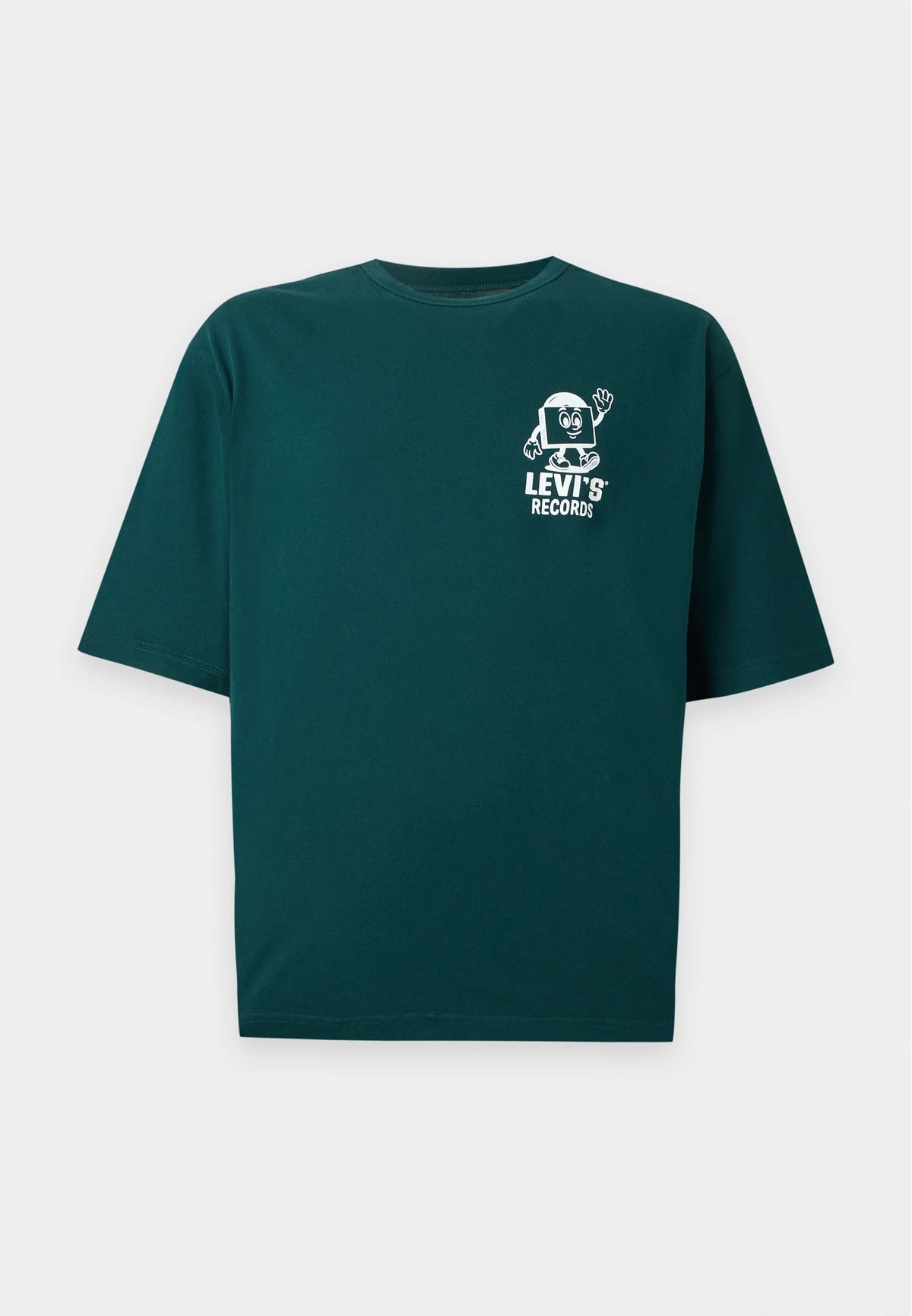 LSE-LOOSE TEE GREENS - LSE LOOSE TEE LEVIS RECORDS PONDEROSA PINE BODY WHITE LOGO