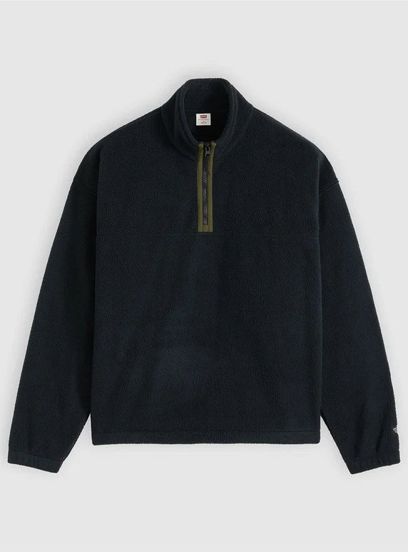 REDWOOD HALF ZIP BLACKS - REDWOOD HALF ZIP JET BLACK