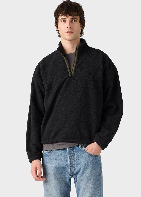 REDWOOD HALF ZIP BLACKS - REDWOOD HALF ZIP JET BLACK