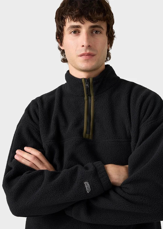 REDWOOD HALF ZIP BLACKS - REDWOOD HALF ZIP JET BLACK