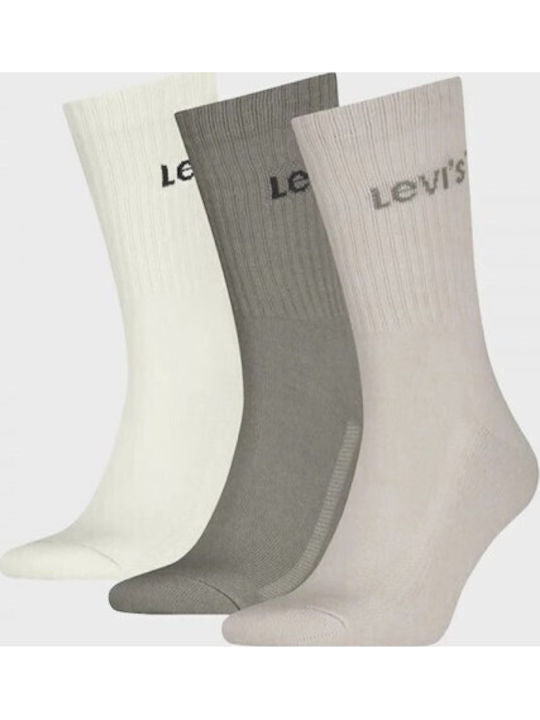 Levi's Uni Regular Cut Orange Tab Socks Beige Combo