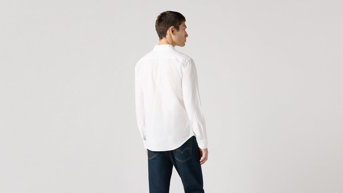 Levi's LS Battery Housemark Shirt Slim White - πίσω