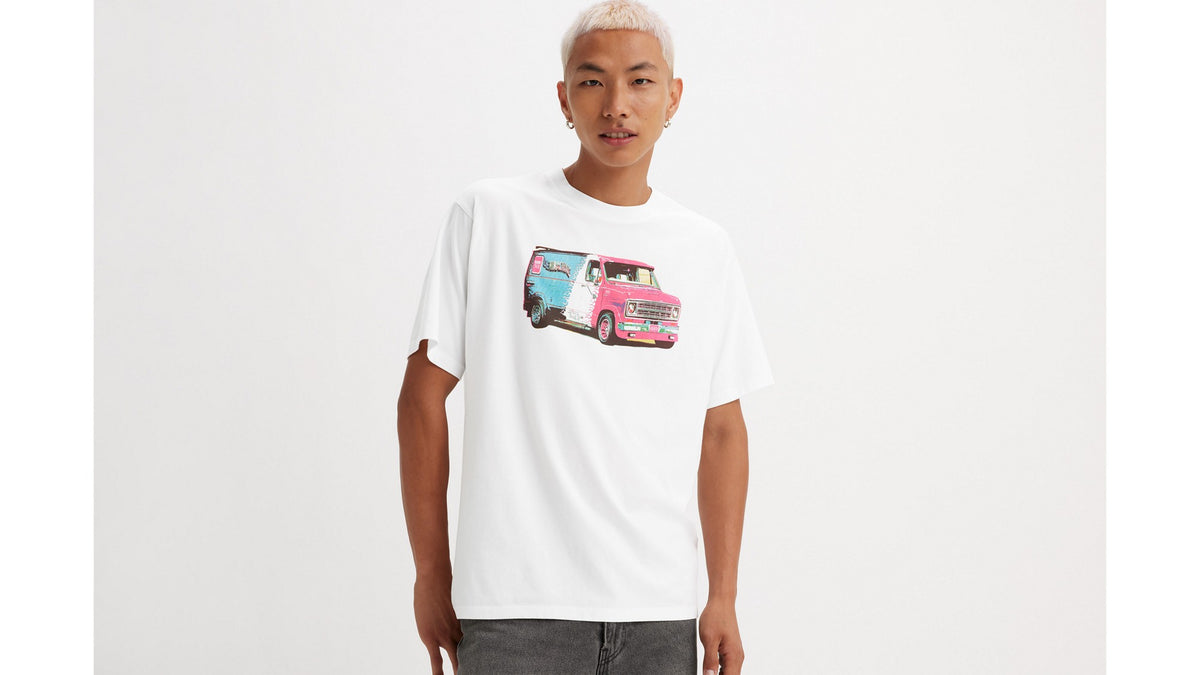 Levi's Vintage Fit Graphic Tee Denim Machine - φορεμένο