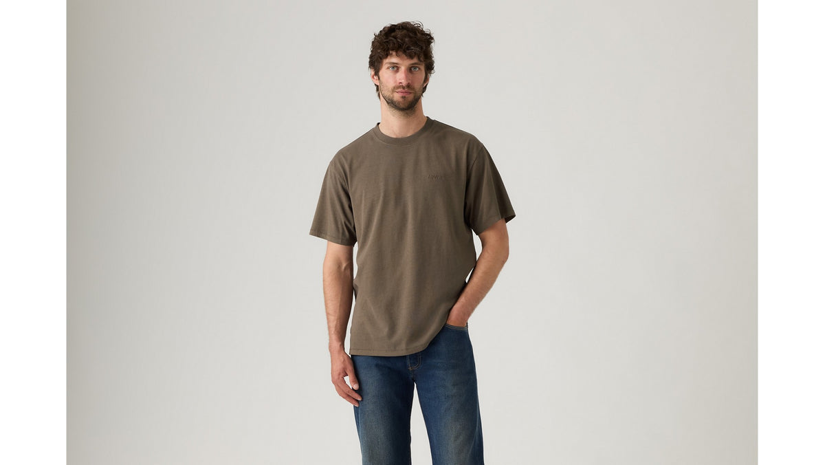 Levi's Red Tab Vintage Tee Garment Dye Khaki - μπροστά