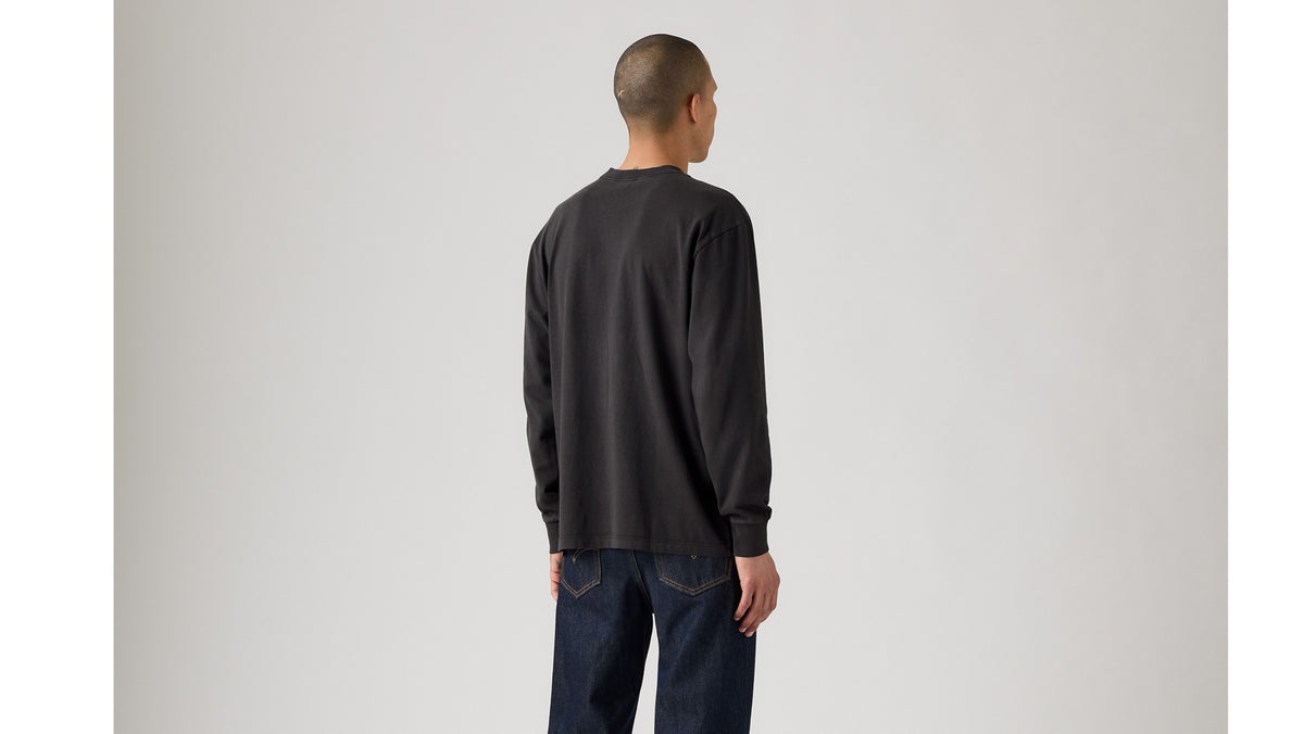 Levi's LS Authentic Tee Mineral Black - πίσω