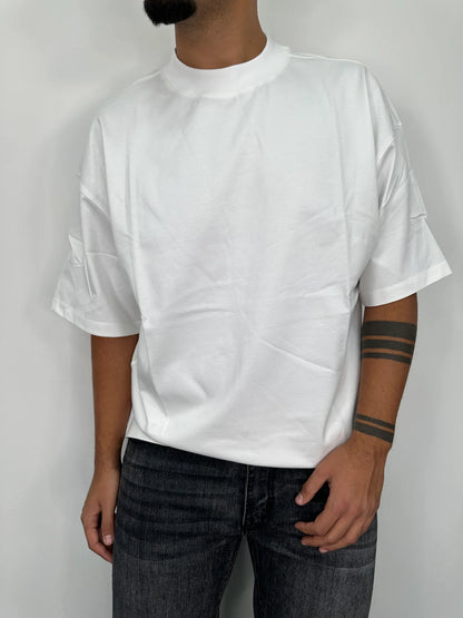 T-SHIRT BASIC OVERSIZE MEZZO COLLO