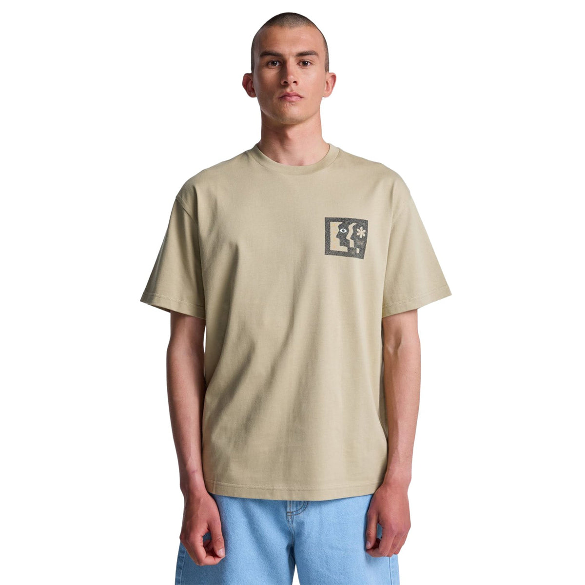 RVCA Face To Face SS Μπλούζα Ανδρικό Khaki