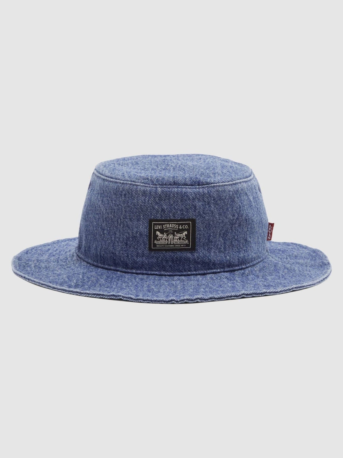 Levi's Summer Drawstring Bucket Hat Ocean Indigo Wash - μπροστά