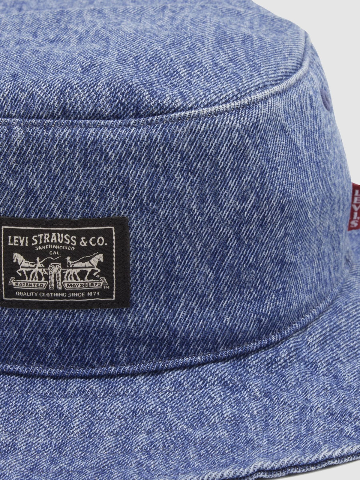 Levi's Summer Drawstring Bucket Hat Ocean Indigo Wash