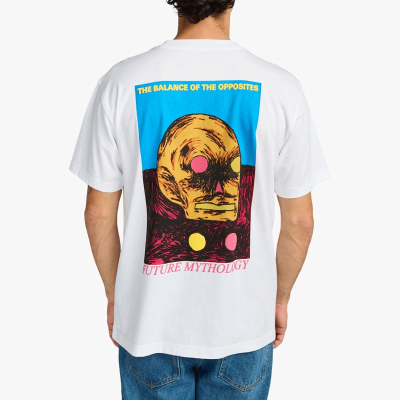 RVCA SUPERBLAST 1 SS TEE WHITE ΚΟΝΤΟΜΑΝΙΚΟ ΛΕΥΚΟ
