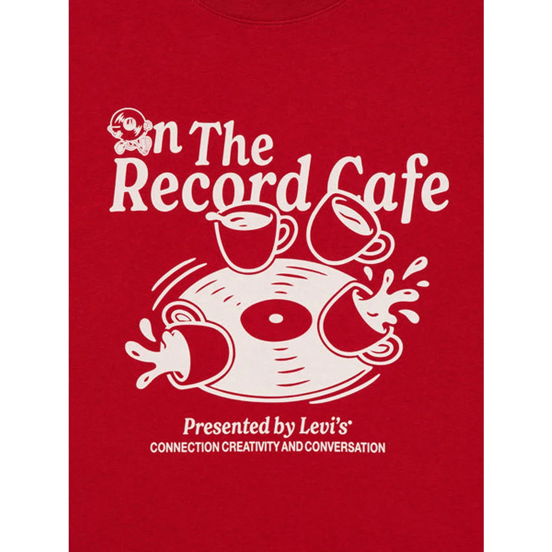 SS RELAXED FIT TEE REDS - SS RELAXED FIT TEE OFF THE RECORD EMBOLDENED