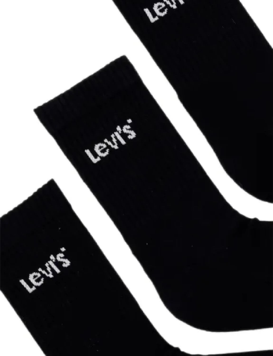 Levi's Uni Regular Cut Orange Tab Socks Μαύρο