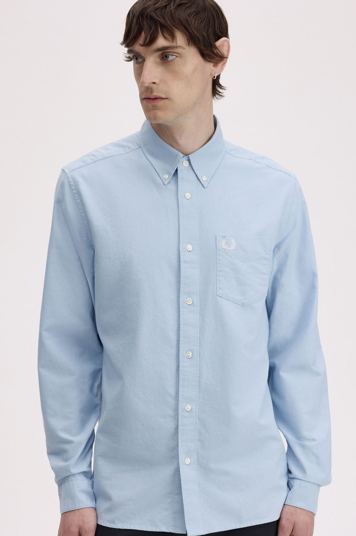 Fred Perry Oxford Shirt Light Smoke