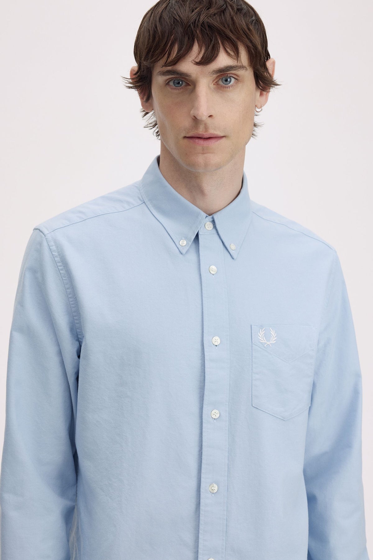 Fred Perry Oxford Shirt Light Smoke