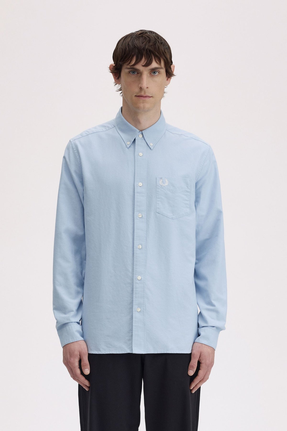 Fred Perry Oxford Shirt Light Smoke