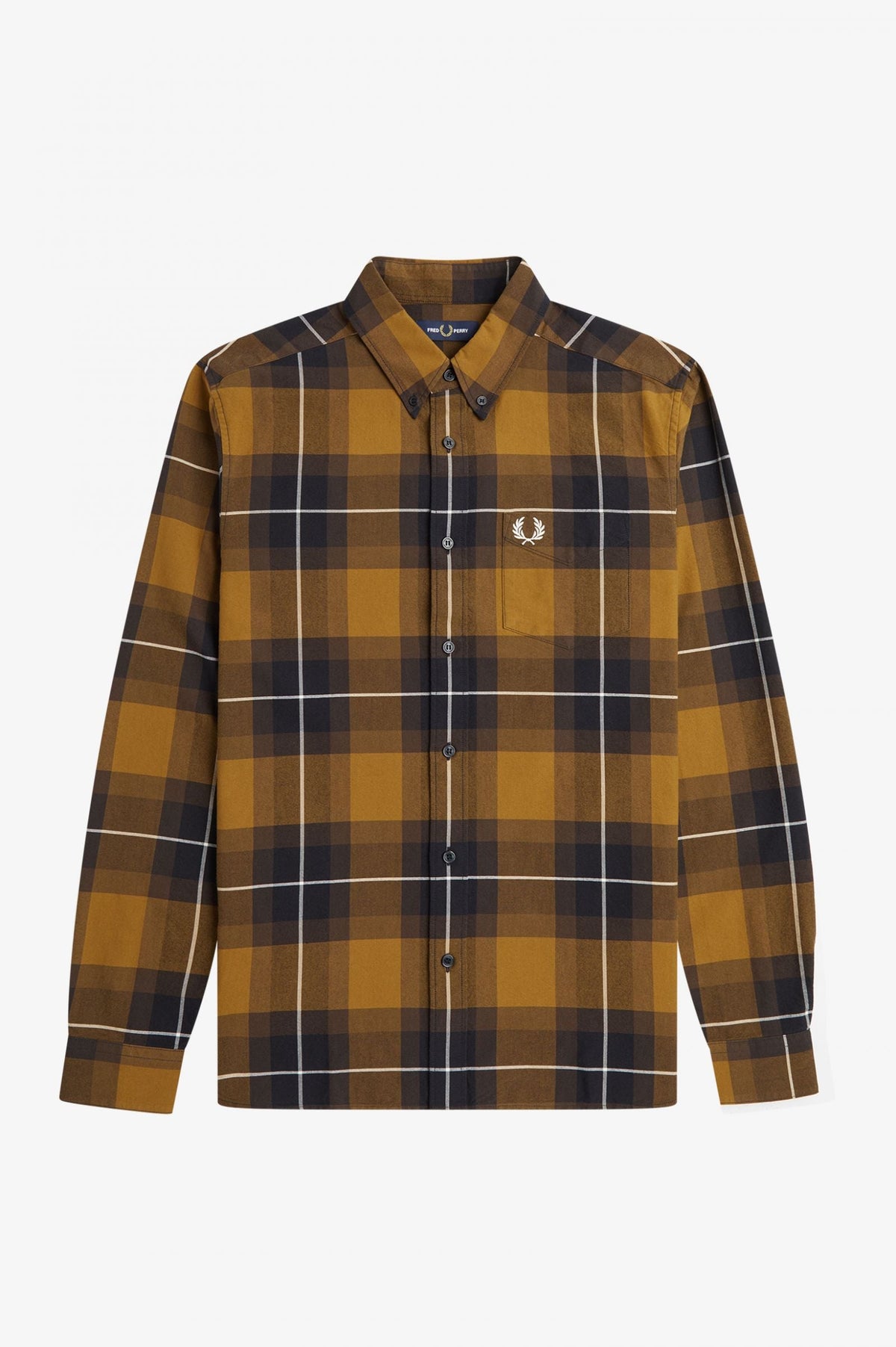 Fred Perry Ανδρικό Πουκάμισο Καρό Tartan Shirt Καφέ