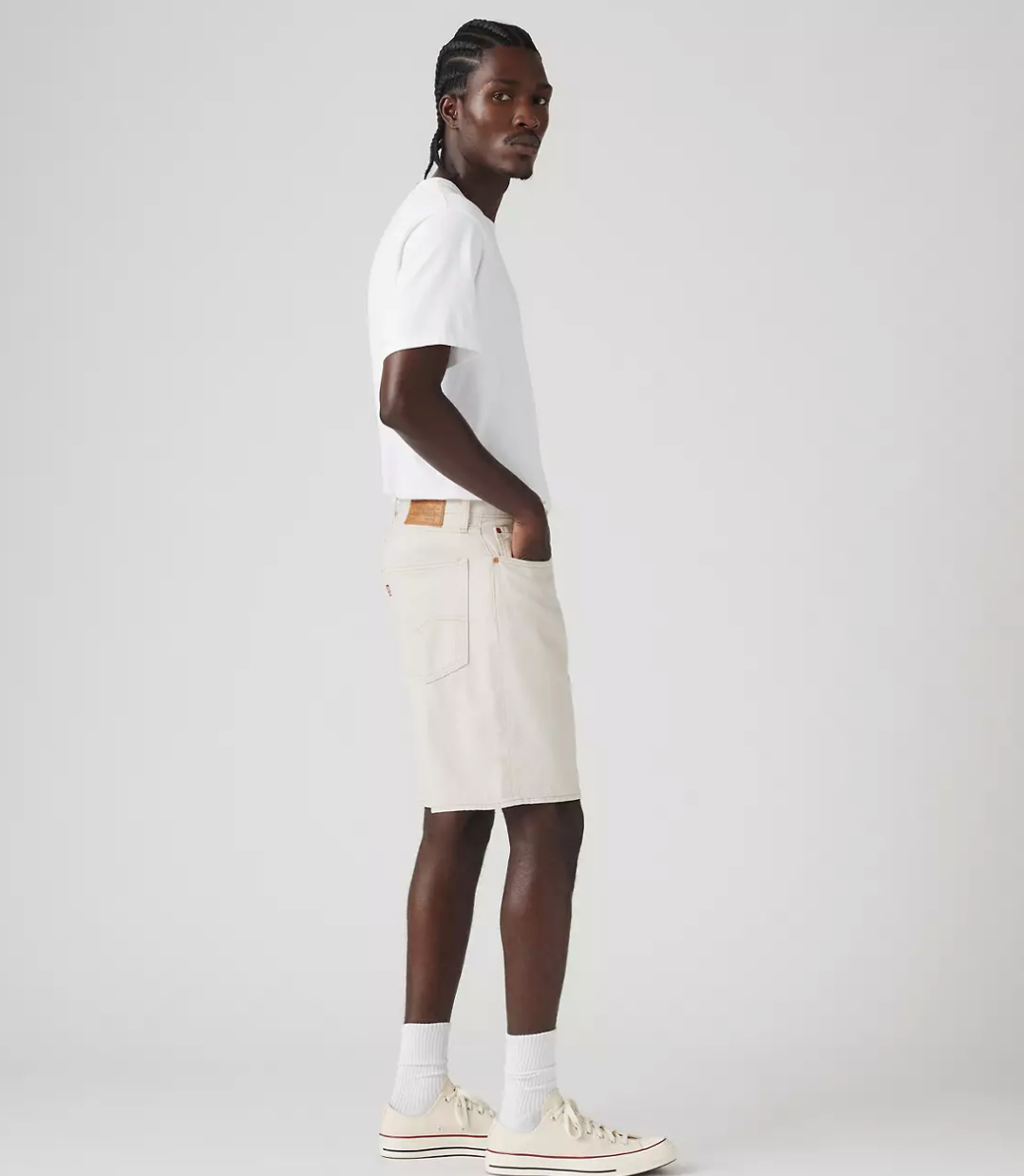 468™ LOOSE LINEN+ DENIM SHORTS