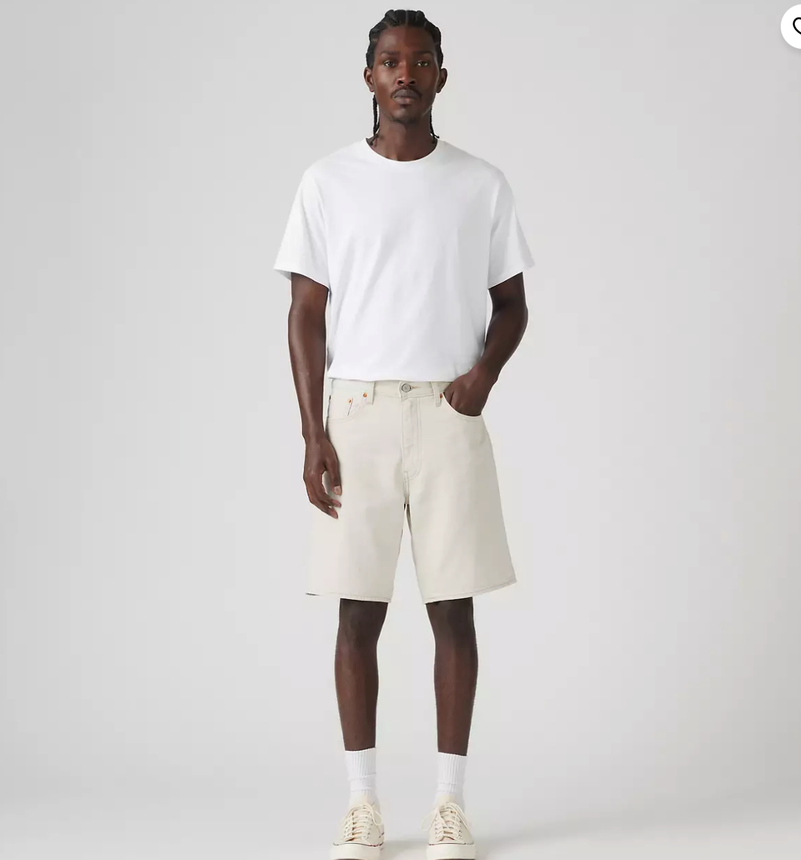 468™ LOOSE LINEN+ DENIM SHORTS