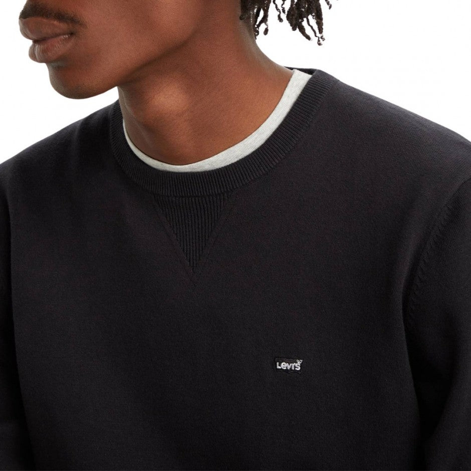 LEVI’S® LIGHTWEIGHT HOUSEMARK LOGO SWEATER BLACK
