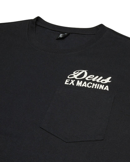 DEUS EX MACHINA VENICE ADDRESS POCKET TEE BLACK