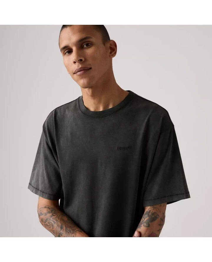 RED TAB VINTAGE TEE BLACKS - RED TAB VINTAGE TEE WEATHERED FINISH JET BLACK