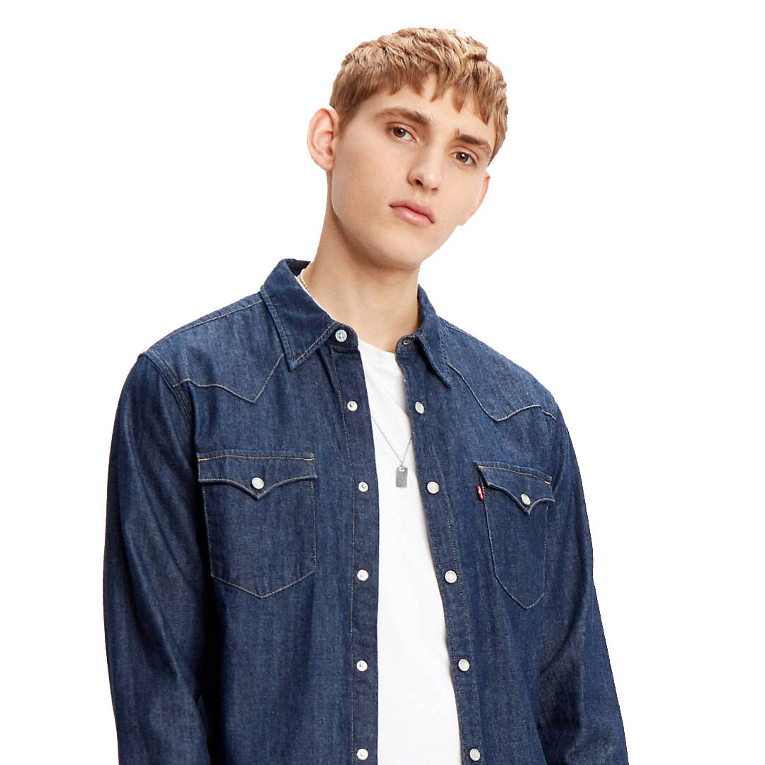 Πουκάμισο Barstow Western Standard 85744-0000 Σκούρο μπλε Standard Fit