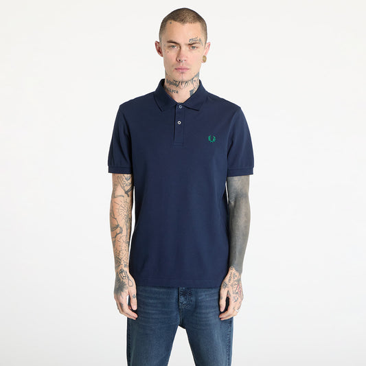 Fred Perry Shirt Μπλούζα Dark Carbon, Label Green