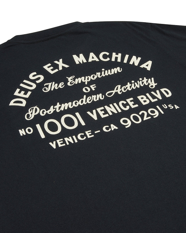 DEUS EX MACHINA VENICE ADDRESS POCKET TEE BLACK