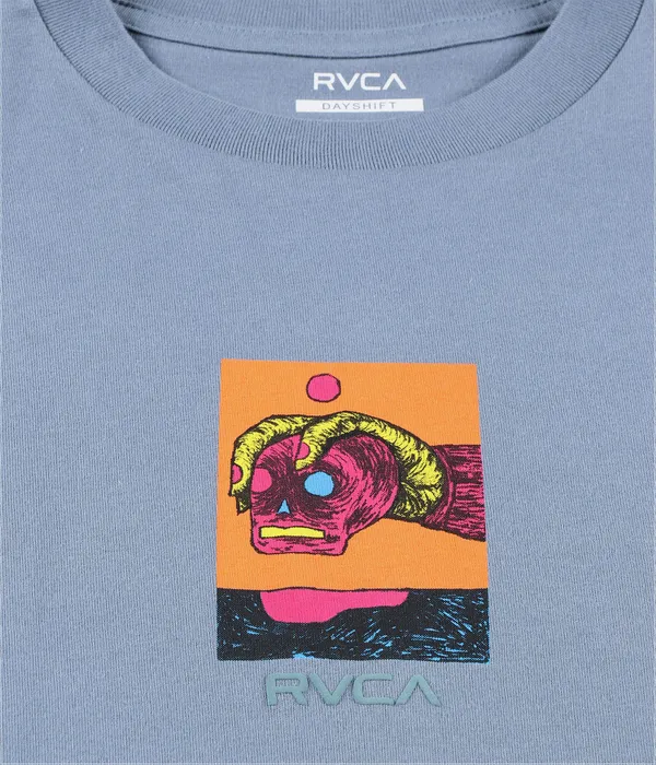 RVCA superblast 2 short sleeve t shirt in vintage navy