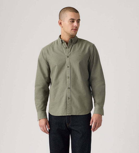 AUTHENTIC BUTTON DOWN GREENS - MULLED BASIL GARMENT DYE