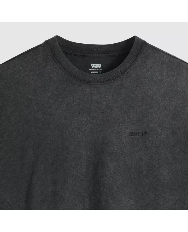 RED TAB VINTAGE TEE BLACKS - RED TAB VINTAGE TEE WEATHERED FINISH JET BLACK